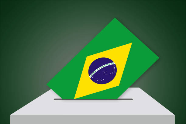 выборы - голосование в бразилии - brazil serbia stock illustrations