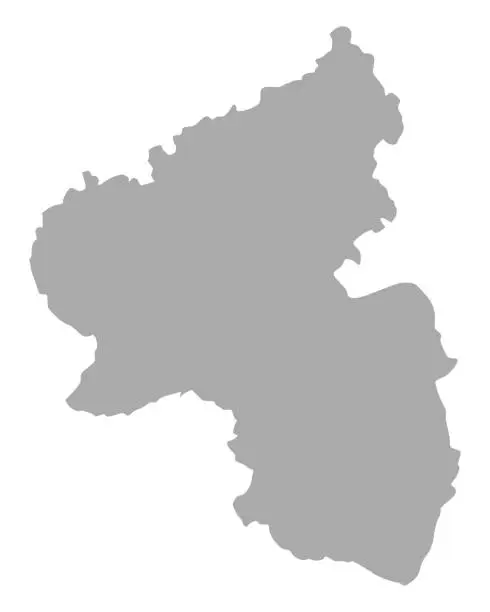 Vector illustration of Map of Rhineland-Palatinate