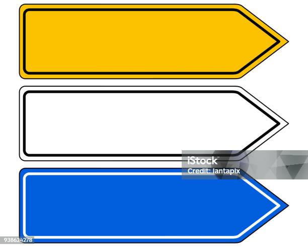 Direction Sign Stock Illustration - Download Image Now - Directional Sign, Sign, Traffic Arrow Sign
