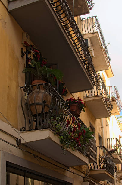 istock Small balcony beautifully decorated with various plants and flowers. 938628348