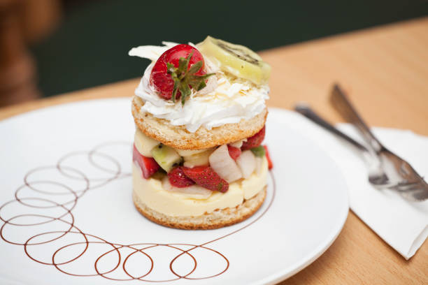 istock Strawberry cream cake with fruits 938637380