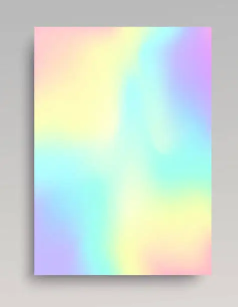 Vector illustration of Plain iridescent gradient backdrop