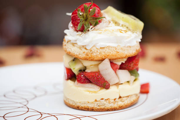 istock Strawberry cream cake with fruits 938637472