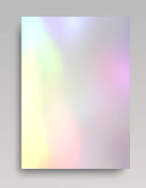 Realistic glowing hologram paper Realistic glowing hologram paper backdrop for cards, invitations, posters and web design. iridescent stock illustrations