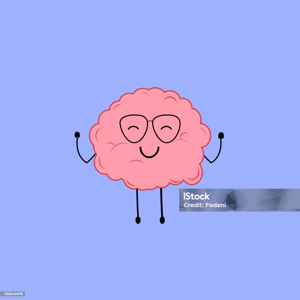 Smiling Brain Vector Smiling Brain Stock Illustration - Download Image Now - Anatomy ...