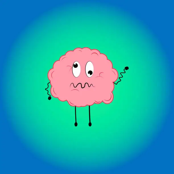 Vector illustration of crazy brain.