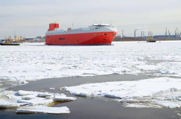 istock Cargo ship in the waters of the port. 938645270