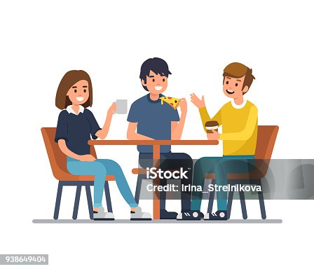 748 Students Eating Lunch Illustrations & Clip Art - iStock | College  students eating lunch, Students eating lunch at school, High school  students eating lunch