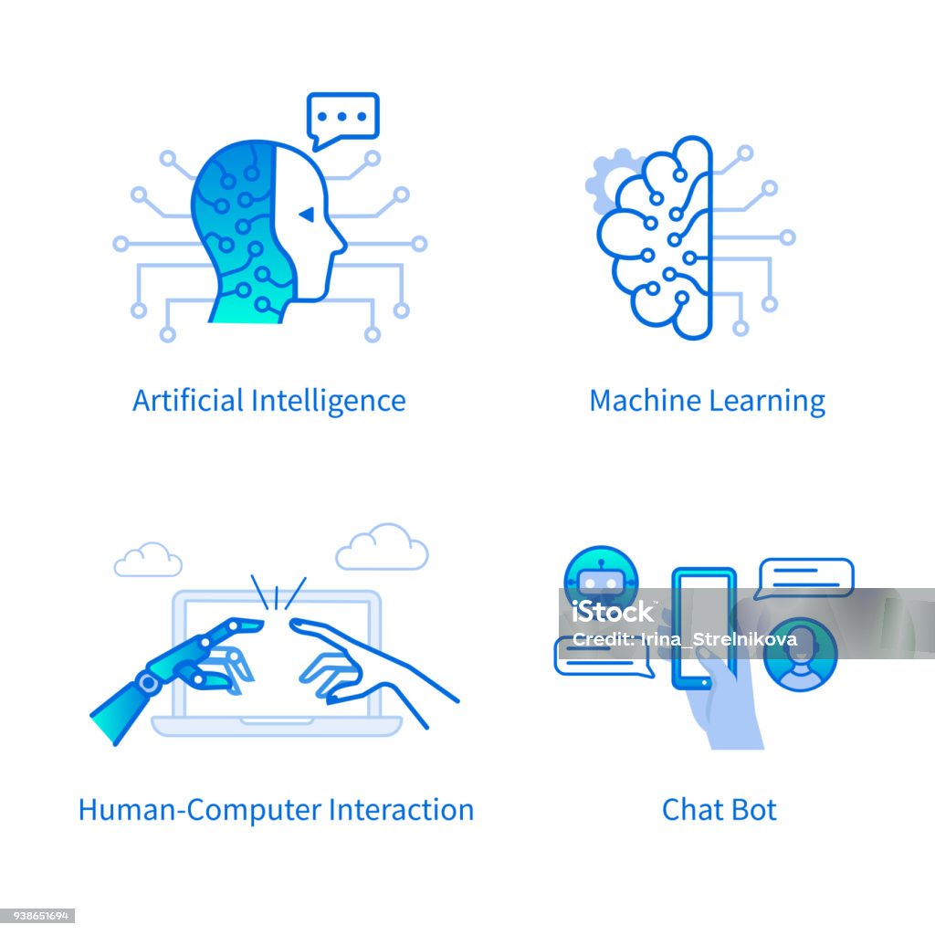 apprendimento automatico - arte vettoriale royalty-free di Intelligenza artificiale