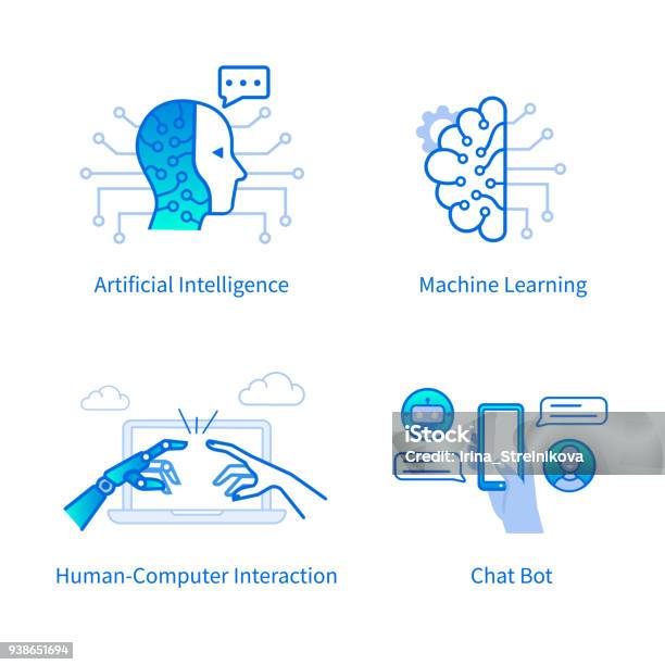 Apprendimento Automatico - Immagini vettoriali stock e altre immagini di Intelligenza artificiale - Intelligenza artificiale, Icona, Apprendimento automatico