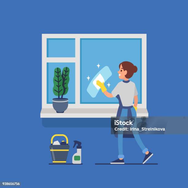 Window Clean Animation Window Cleaning Stock Illustration - Download Image Now - Cleaning ...