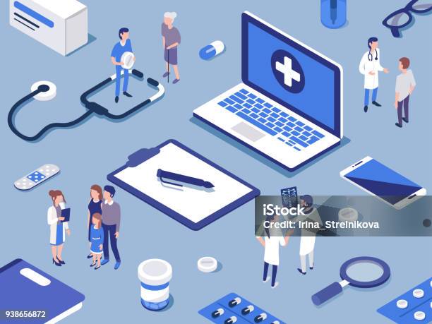 Doctors Stock Illustration - Download Image Now - Healthcare And Medicine, Doctor, Isometric Projection