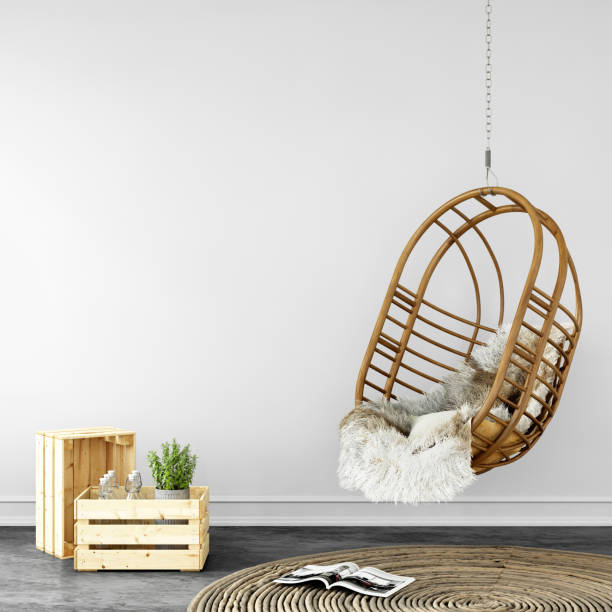 istock Modern interior with pendant chair background template 938660394