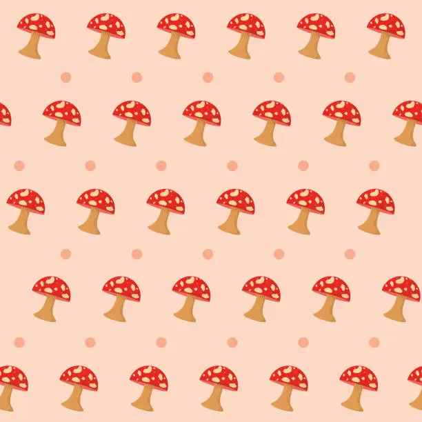 Vector illustration of Fungus pattern background
