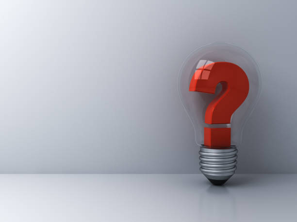 istock Red question mark in glass light bulb on white background with shadow and reflection 938669752