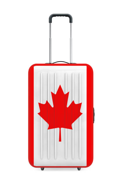 istock Travel to Canada Concep. Suitcase with Canada Flag. 3d Rendering 938686780