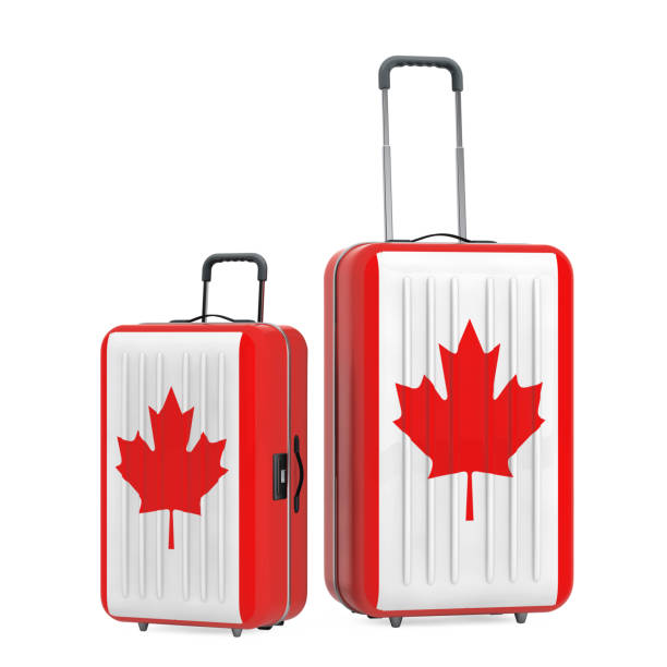 istock Travel to Canada Concep. Suitcase with Canada Flag. 3d Rendering 938687192