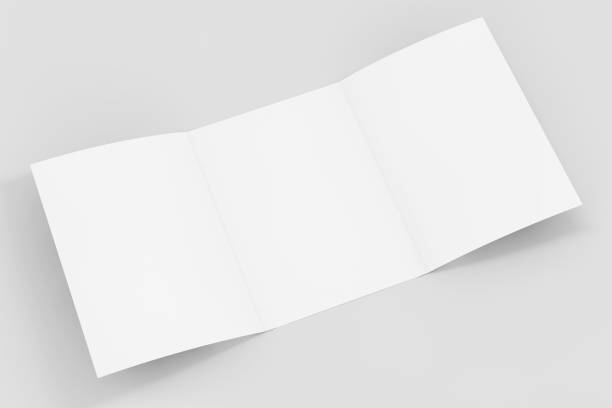 istock White Folded Mockup Brochure Paper with Free Space for Yours Design. 3d Rendering 938687218