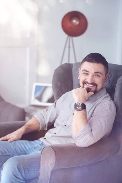 istock Delighted positive man being in a great mood 938699078