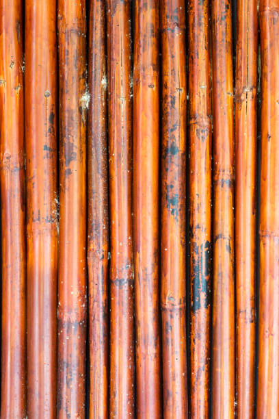 Bamboo scaffolding at the residential building in Kowloon, Hong Kong.