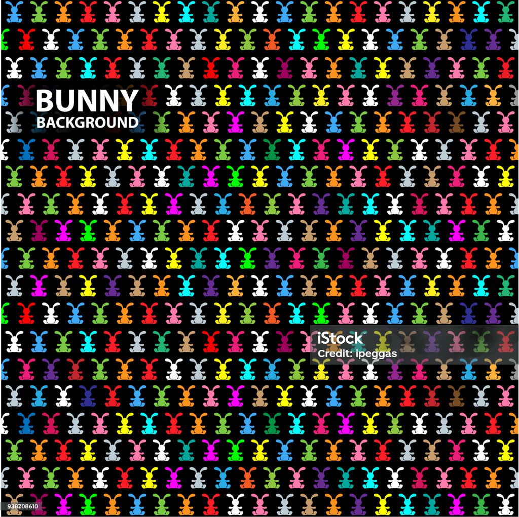 Color Example Bunny Bunny Color Background Stock Illustration - Download Image Now - Animal ...