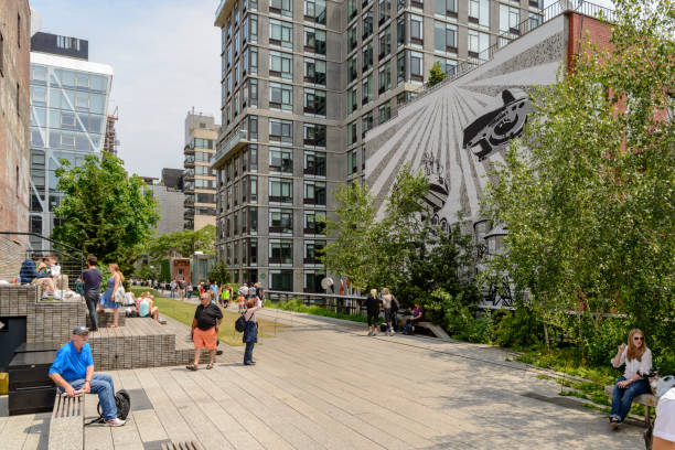 High Line Park in New York City USA stock photo