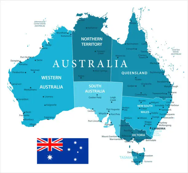 Vector illustration of 31 - Australia - Murena Spot Isolated 10