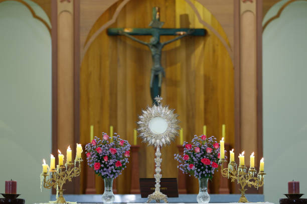 istock Ostensorial adoration in the catholic church 938717516