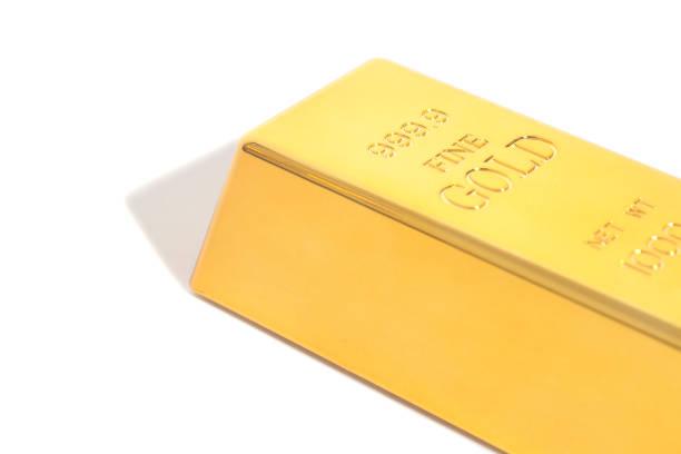 istock Gold bullion bars on white background 938727862