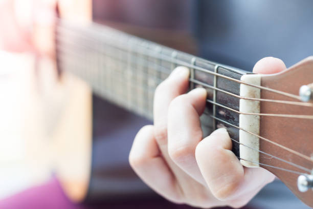 istock Close-Up Of Hand Playing Guitar 938732694