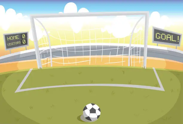 Vector illustration of The Penalty Shootout