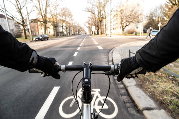 istock First-person view of cyclist and bicycle marking 938734330