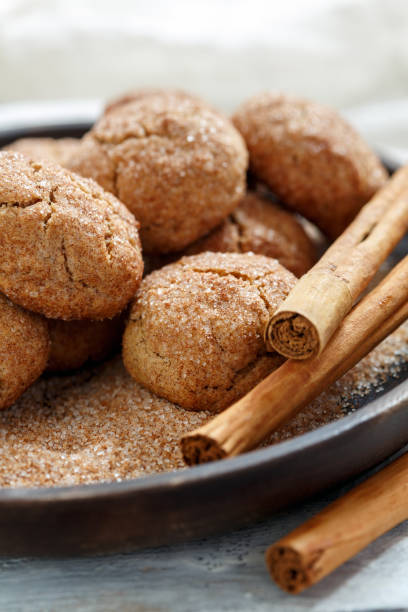 istock Delicious cinnamon cookies with cracks. 938736518