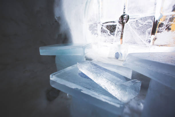 istock Interior details of hotel room made of ice, Finland 938736708