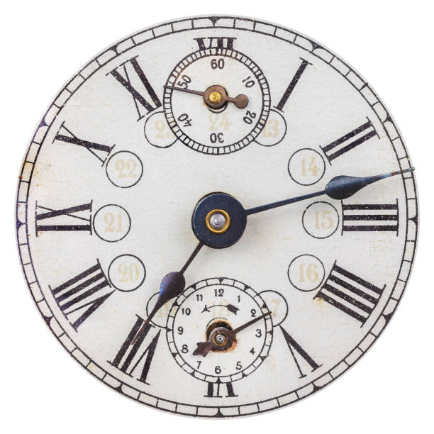 istock Old clock face with roman numbers 938744206