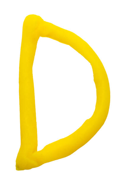 Plasticine letter D isolated on a white background
