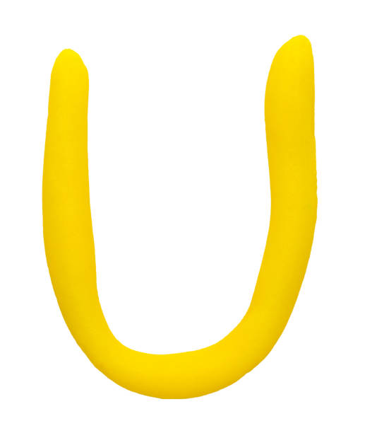 istock Plasticine letter U isolated on a white background 938753066