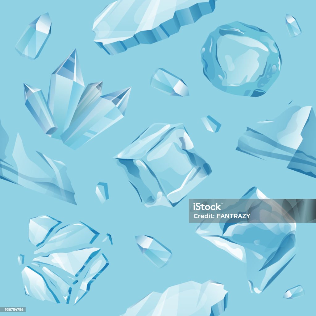 Ice Block Pattern Pattern With Ice Elements Stock Illustration - Download Image Now ...