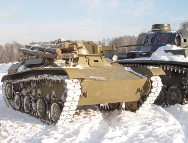 istock vintage old tank on snow in winter 938764438