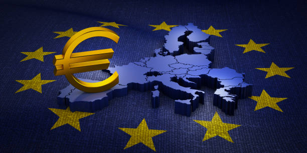 istock sign  Euro on the  map 938765132