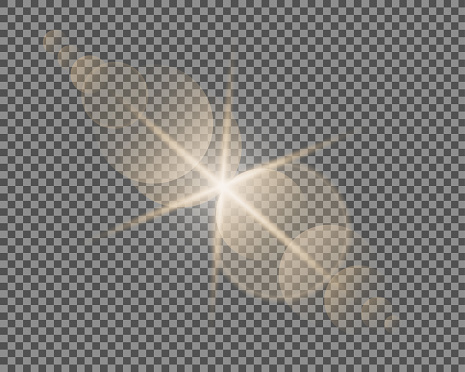 Sun Flash Design Vector Transparent Sun Flash With Rays And Spotligh Stock Illustration ...