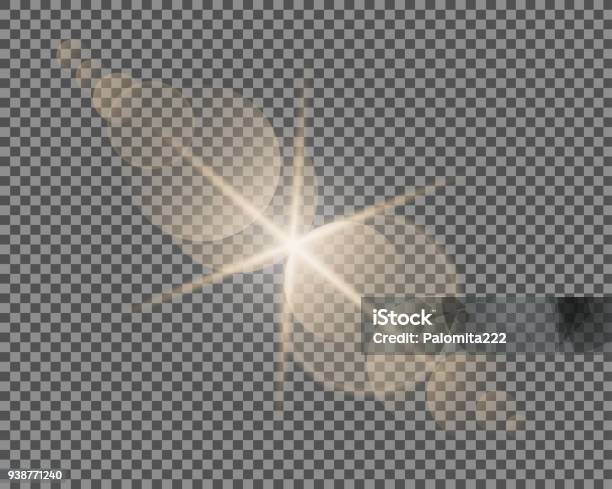Sun Flash Design Vector Transparent Sun Flash With Rays And Spotligh Stock Illustration ...