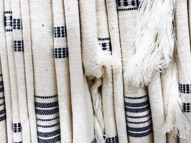 istock Top view of cloth textile surface. Close-up knitted fabric texture. 938788920