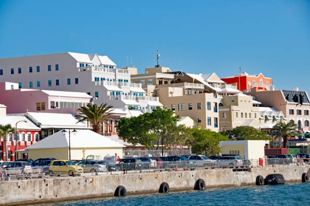 istock Hamilton Bermuda waterfront and Front  Street businesses 938799022