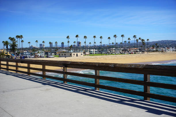 Orange County California beach and skyline