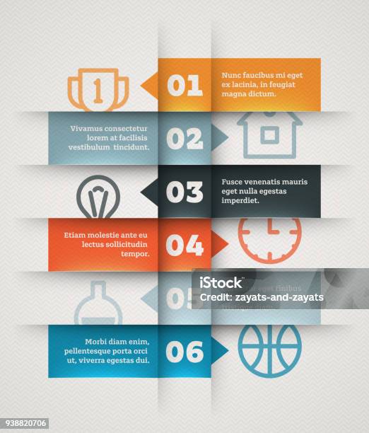 Number List Layout Feature Picture Numbered List Template Stock Illustration - Download Image Now ...