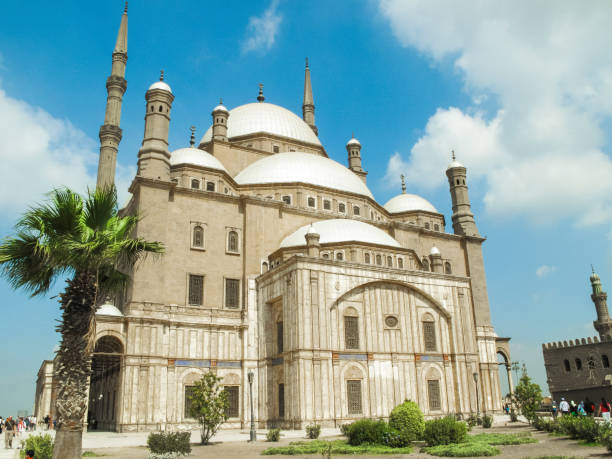 The Great Mosque of Muhammad Ali Pasha in Cairo, Egypt Cairo, Egypt - March 16, 2010. People at The Great Mosque of Muhammad Ali Pasha in Cairo, Egypt. ept stock pictures, royalty-free photos & images