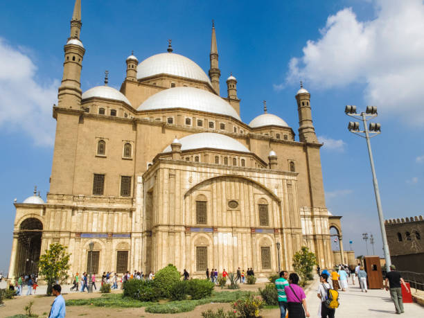 The Great Mosque of Muhammad Ali Pasha in Cairo, Egypt Cairo, Egypt - March 16, 2010. People at The Great Mosque of Muhammad Ali Pasha in Cairo, Egypt. ept stock pictures, royalty-free photos & images