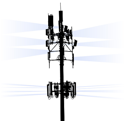 Cellphone tower showing different bandwith to symbolize the loss of net neutrality