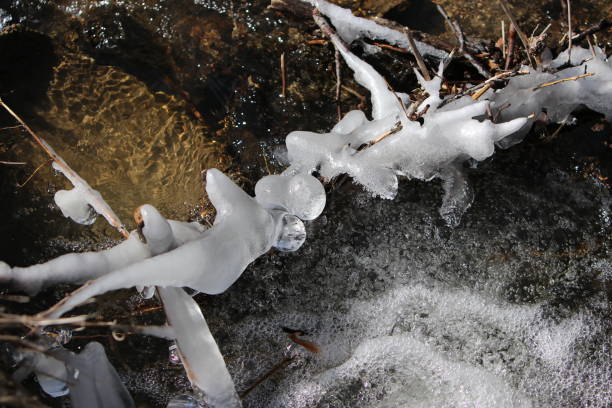 istock Frozen stream in the beautiful winter 938853976
